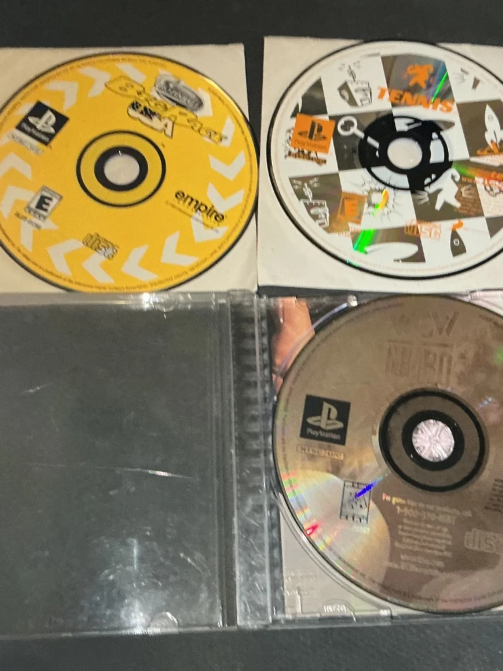 WCW Nitro & Tennis and pinball Big Race USA for Sony PlayStation one PS1